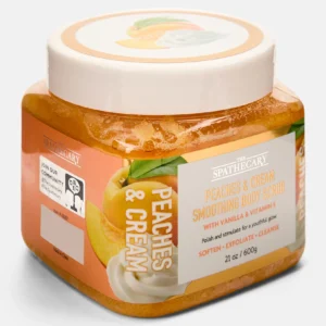 اسکراب بدن نرم‌کننده هلو و کرم برند The Spathecary Peaches And Cream Smoothing Body Scrub