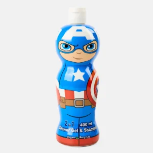 ژل دوش و شامپو دوکاره کودک Air-Val مدل Captain America – حجم ۴۰۰ میل